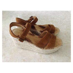 Soludos Como Suede Platform Espadrille Wedge Sandal Sz 7.5